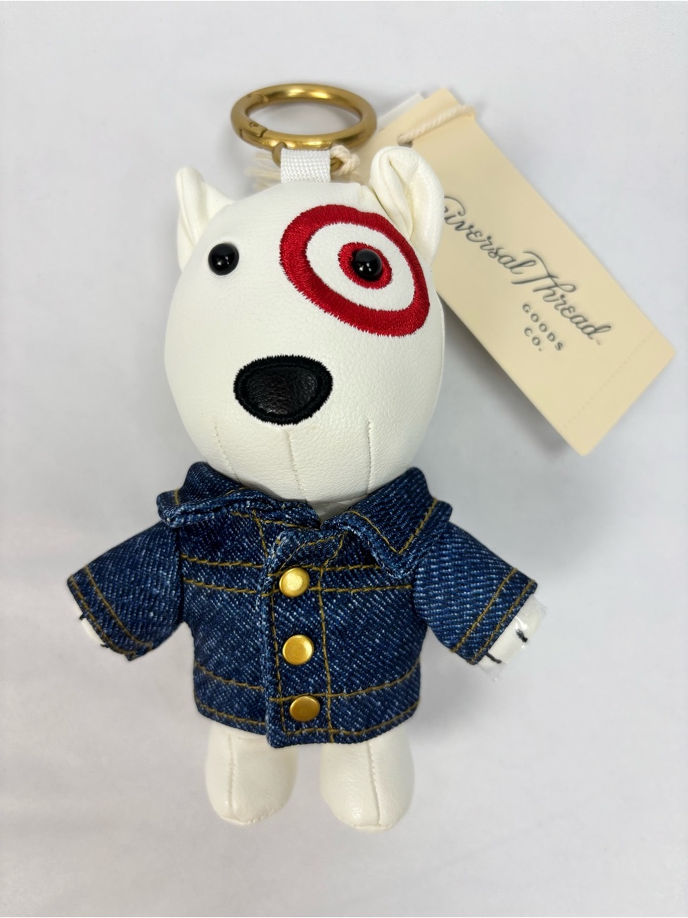 New Target Universal Threads Blue Jeans Target Bullseye Leather Bag Charm 2026